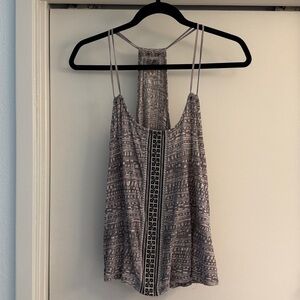 Ecote Gray Patterned Tank Top